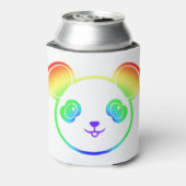 Cute Panda Beer in de kleuren van de regenboog Blikjeskoeler (Blikje Achterkant)