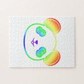 Cute Panda Beer in de kleuren van de regenboog Legpuzzel (Horizontaal)