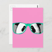 Cute Panda Beer in Glasses Funny Trendy door LeahG Briefkaart (Voorkant / Achterkant)