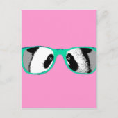 Cute Panda Beer in Glasses Funny Trendy door LeahG Briefkaart (Voorkant)