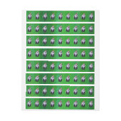 Cute Panda-Beer in Santa Hat op groen Adreslabel Wikkel (Vel)