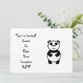 Cute panda beer kaart (Staand voorkant)