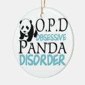 Cute Panda Beer Keramisch Ornament (Links)