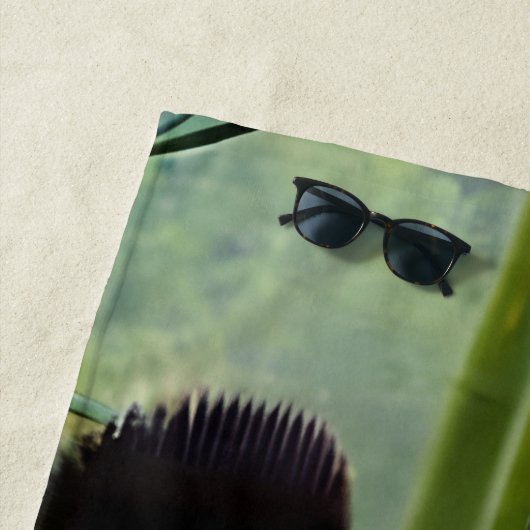 Cute Panda Beer Kinder Monogram Strandlaken (In situ)