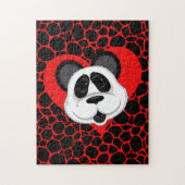 Cute Panda Beer Love Heart Legpuzzel (Verticaal)