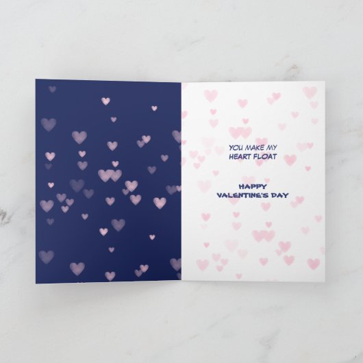 Cute Panda Beer Love in Air Valentijn Kaart (Binnen)