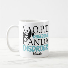 Cute Panda Beer Lover Monogram Koffiemok
