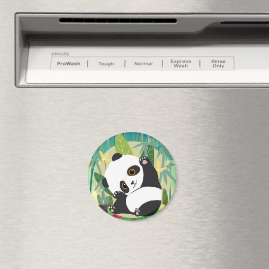 Cute Panda Beer Magneet (Insitu (Vaatwasser))