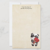 Cute Panda Beer met Rose Bouquet (Voorkant)