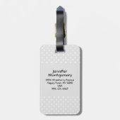 Cute Panda Beer met Rose Bouquet Bagagelabel (Achterkant verticaal)