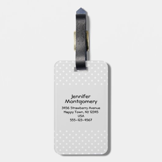 Cute Panda Beer met Rose Bouquet Bagagelabel (Achterkant verticaal)