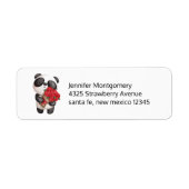 Cute Panda Beer met Rose Bouquet Etiket (Voorkant)