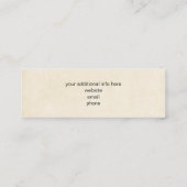 Cute Panda Beer met Rose Bouquet Mini Visitekaartje (Achterkant)