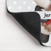 Cute Panda Beer met Rose Bouquet Muismat (Hoek)