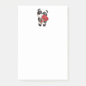 Cute Panda Beer met Rose Bouquet Post-it® Notes (Voorkant)