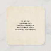 Cute Panda Beer met Rose Bouquet Vierkante Visitekaartje (Achterkant)