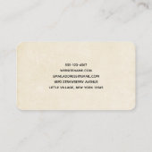 Cute Panda Beer met Rose Bouquet Visitekaartje (Achterkant)