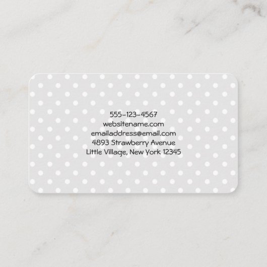 Cute Panda Beer met Rose Bouquet Visitekaartje (Achterkant)