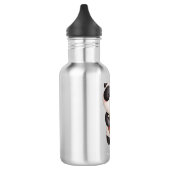 Cute Panda Beer met Rose Bouquet Waterfles (Links)