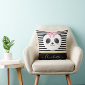 Cute panda-beer met roze lintpijp kussen (Stoel)
