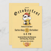 Cute Panda Beer Oktoberfest Uitnodiging (Voorkant / Achterkant)