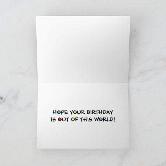 Cute Panda Beer on Rocket Ship Kinder Kaart (Binnen)