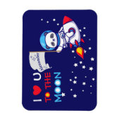 Cute Panda Beer on Rocket Ship Kinder Magneet (Verticaal)