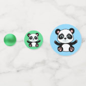 Cute panda-beer op meerdere kleuren confetti (Voorkanten)