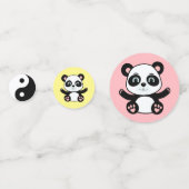 Cute panda-beer op meerdere kleuren confetti (Achterkanten)
