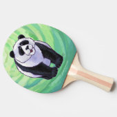 Cute Panda Beer over Groen Tafeltennisbatje (Zijkant)