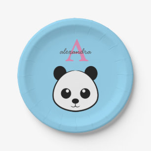 Cute Panda Beer Papieren Borden – Persoonlijk Bordje