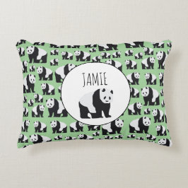 Cute Panda Beer Pattern Accent Kussen