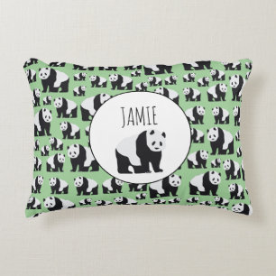 Cute Panda Beer Pattern Accent Kussen