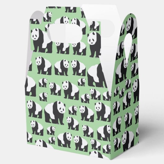 Cute Panda Beer Pattern Bedankdoosjes (Geopend)