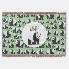 Cute Panda Beer Pattern Deken