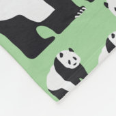 Cute Panda Beer Pattern Fleece Deken (Hoek)