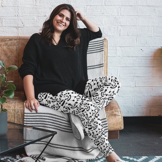 Cute Panda Beer Pattern Fun Animal Leggings