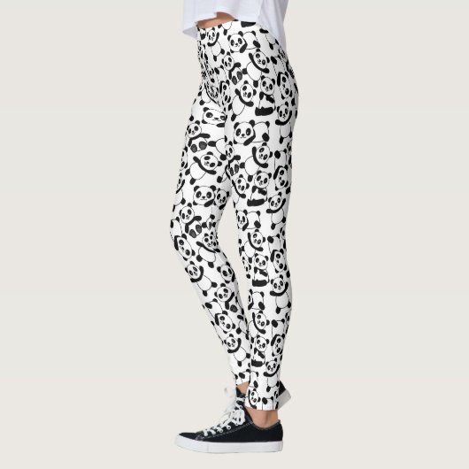 Cute Panda Beer Pattern Fun Animal Leggings (Links)