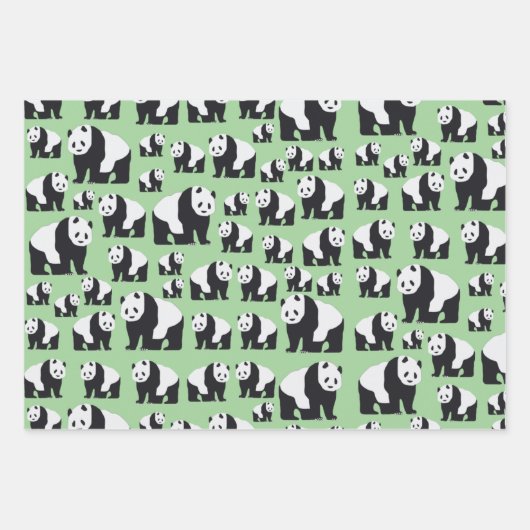 Cute Panda Beer Pattern Inpakpapier Vel (Voorkant 2)