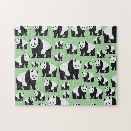 Cute Panda Beer Pattern Legpuzzel (Horizontaal)