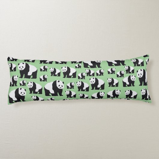 Cute Panda Beer Pattern Lichaamskussen (Achterkant)