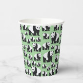 Cute Panda Beer Pattern Papieren Bekers (Links)