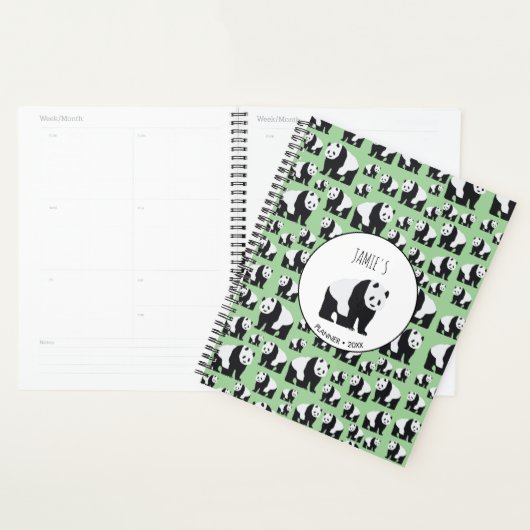 Cute Panda Beer Pattern Planner (Display)