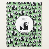 Cute Panda Beer Pattern Planner (Voorkant)