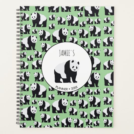 Cute Panda Beer Pattern Planner (Voorkant)