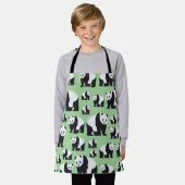 Cute Panda Beer Pattern Schort (Gedragen)