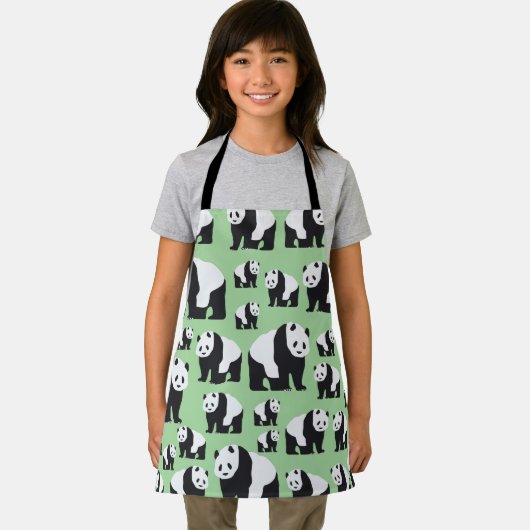 Cute Panda Beer Pattern Schort (Insitu)