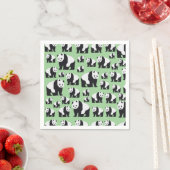 Cute Panda Beer Pattern Servet (Insitu)