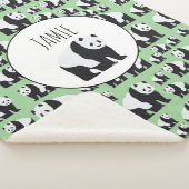 Cute Panda Beer Pattern Sherpa Deken (3/4)