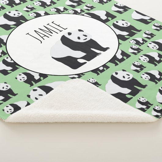 Cute Panda Beer Pattern Sherpa Deken (3/4)